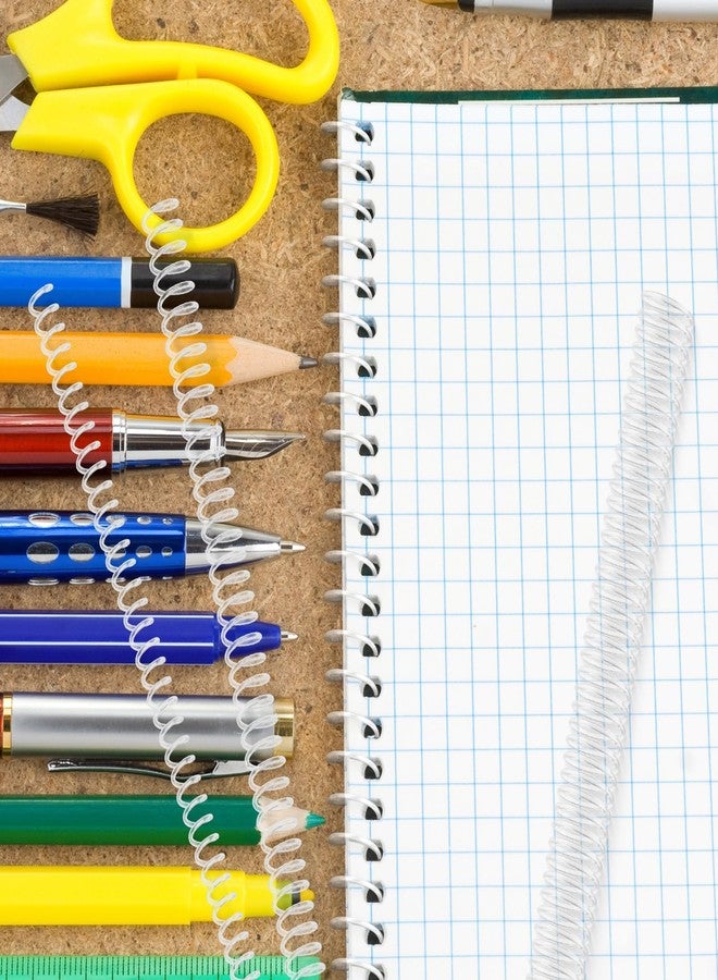 لينوزين مجموعة لفائف التجليد الحلزونية البلاستيكية من Leinuosen، عبوة من 120 قطعة، لفائف حلزونية متعددة الأحجام لتجليد الملفات (1/4 5/16 3/8 1/2 5/8 3/4 بوصة، شفافة). - Image 5